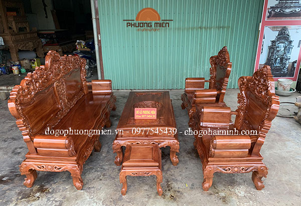 bàn ghế hoàng gia gỗ hương đá.