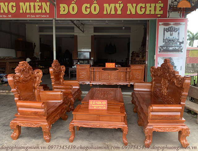 bàn ghế hoàng gia gỗ hương đá đẹp