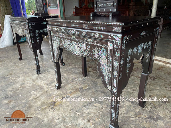 bàn nghi thờ gỗ cẩn ốc