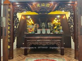 Bàn thờ gia tiên đẹp hiện đại đơn giản hợp phong thuỷ giá tốt.