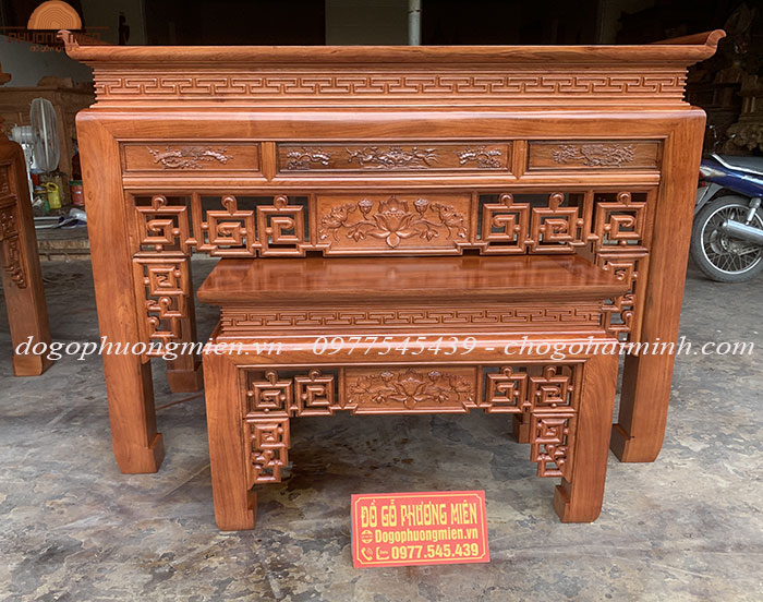 bàn thờ gia tiên gỗ tự nhiên cao cấp