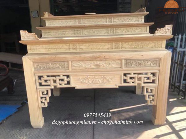 bàn thờ gỗ tự nhiên cao cấp.