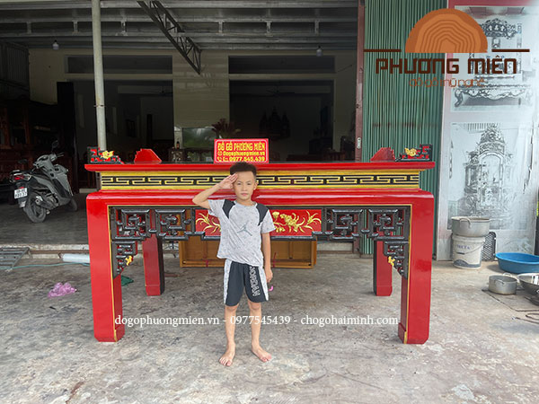 bàn thờ mít sơn nam thếp vàng đẹp.