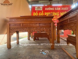 Bàn thờ như ý nền gỗ mít chất lượng. (bàn giao Xuyên Mộc- Vũng Tàu)