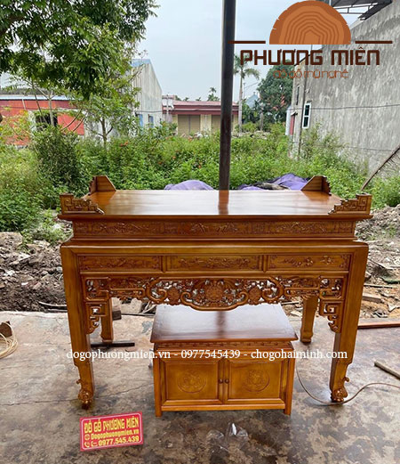 bàn thờ ngũ phúc gỗ mít
