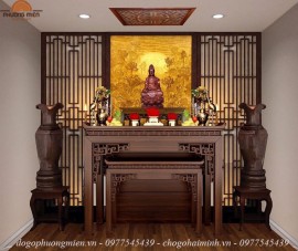 Mẫu bàn thờ Phật gỗ đẹp hot nhất, ưa chuộng nhất hiện nay.