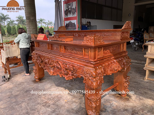 sập thờ nhị cấp gỗ gụ
