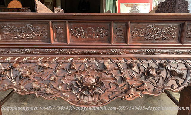 bàn thờ sen viyj gỗ gụ đẹp