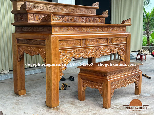 bàn thờ tam cấp truyện như ý nền 