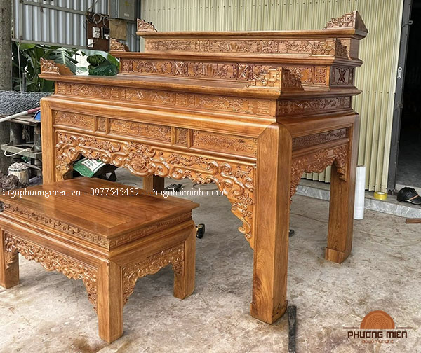 bàn thờ tam cấp như ý nền.