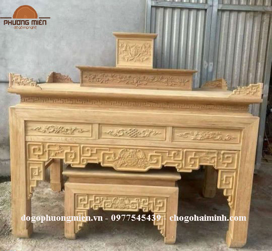 bàn thờ gỗ mít chất lượng.