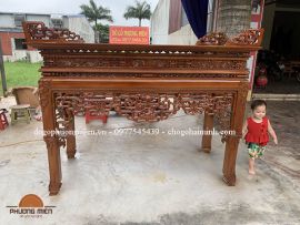 Bàn thờ truyện gỗ mít đẹp. (Bàn giao tại Vinhome  Hải Phòng)