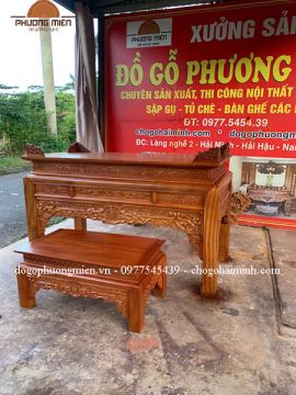 Mẫu bàn thờ truyện như ý gỗ mít đẹp từng chi tiết.( A.Thường- Hà Nội)