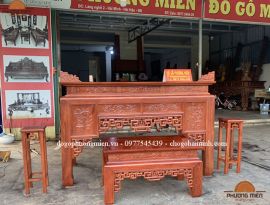 Bàn thờ truyện ô xa gỗ hương đá đẹp.