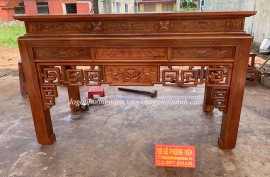 Mẫu bàn thờ truyện cài sen gỗ gụ Lào.
