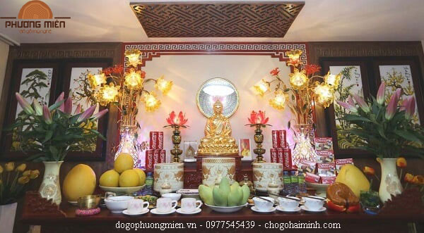 cách bày trí trên bàn thờ phật đúng cách.