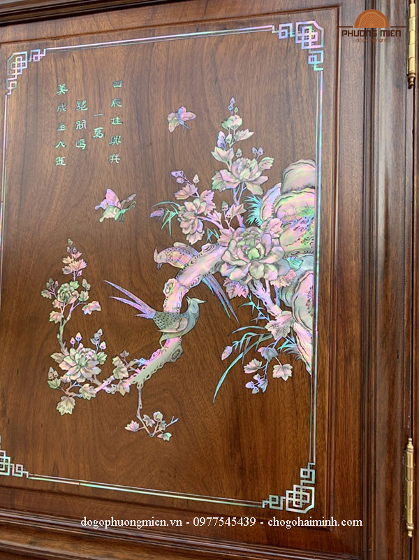 cánh mai treo tủ chè gụ ta