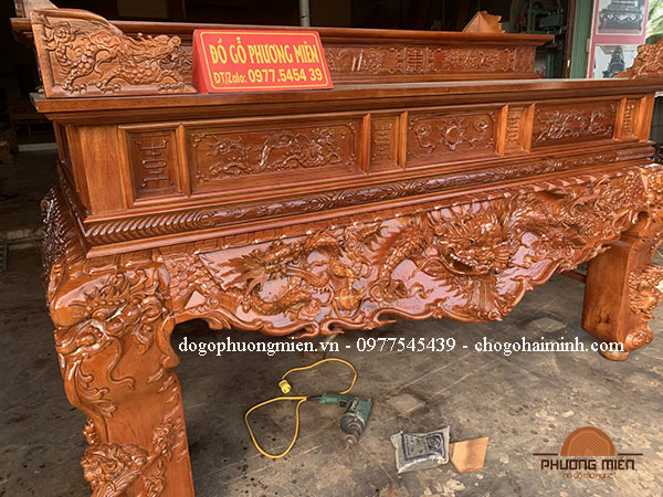 Sập thờ tứ linh gỗ gụ