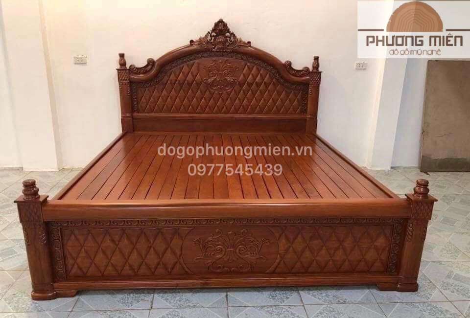 giường ngủ hiện đại đơn giản gỗ hương đẹp
