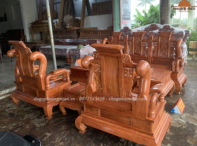 mẫu bàn ghế phòng khách hiện đại tần thuỷ hoàng gỗ hương đá