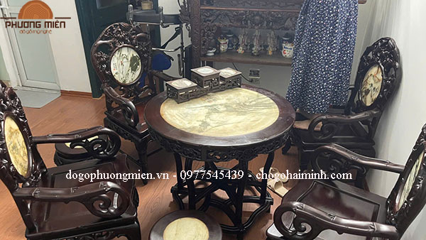 Mẫu bàn ghế trúc dưa đẹp bàn giao tại Hà Nội.