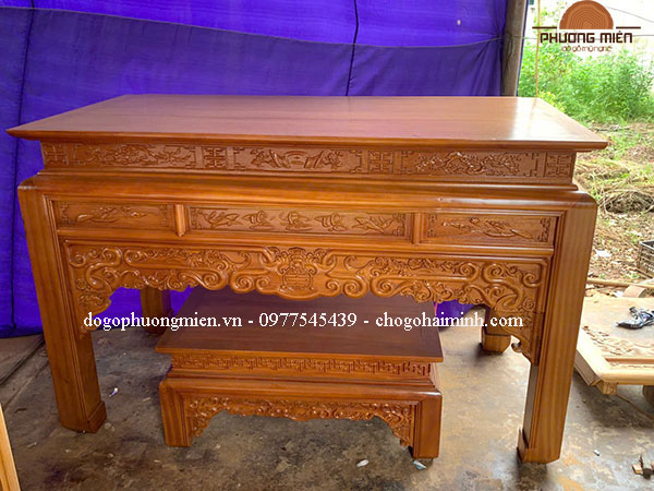 mẫu bàn thờ truyện gỗ mít
