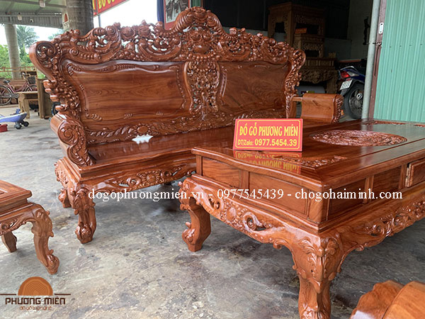 bàn ghế hoàng gia gỗ hương đá