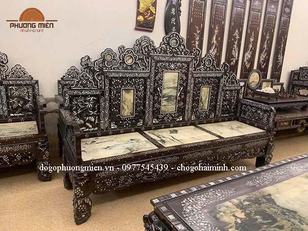 mẫu trường kỷ đại sơn cẩn ốc gỗ gụ