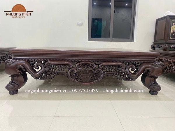 sập ngũ phúc gỗ gụ
