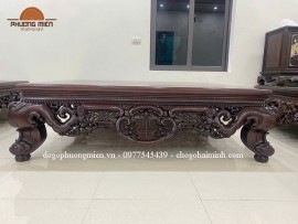 Mẫu sập ngũ phúc gỗ gụ đẹp tinh sảo hoàn thiện vecly.
