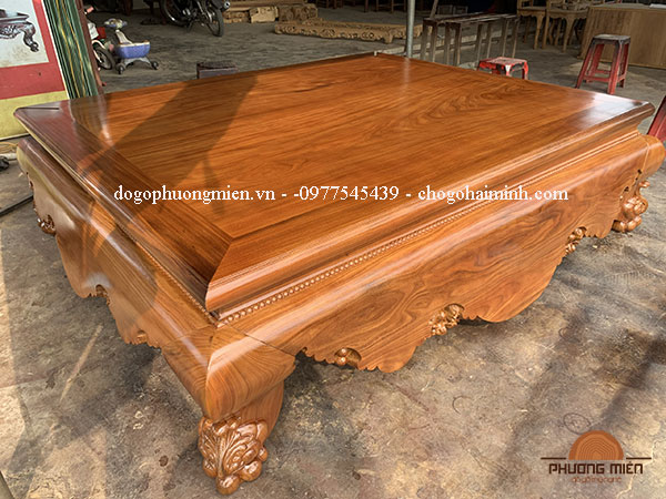 Mẫu sập trơn gỗ cẩm vàng đẹp.