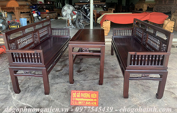 trường kỷ con tiện gỗ gụ