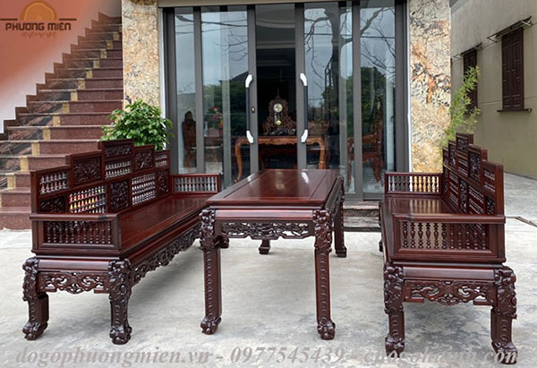 trường kỷ con tiện ngũ sơn gỗ gụ