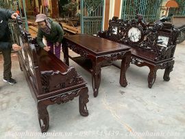 Trường kỷ voi gỗ gụ đẹp - Mẫu bàn ghế gỗ kiểu cổ đẹp mới 2025.