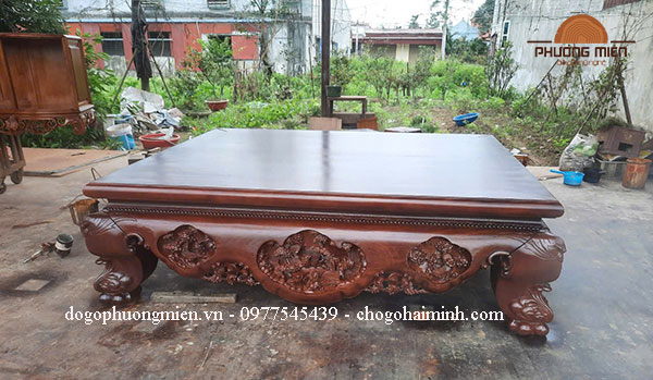 sập ba bông gỗ gụ