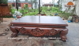 Sập ba bông gỗ gụ đẹp chất lượng.( bàn giao tại Hải Phòng)