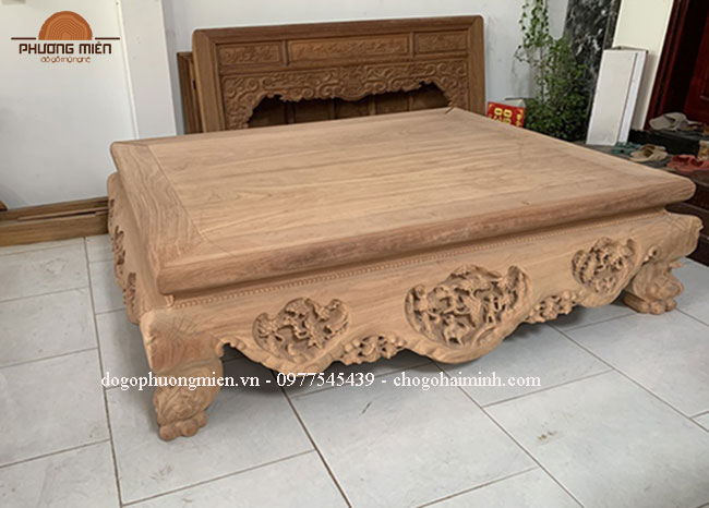 sập ba bông gõ đỏ.