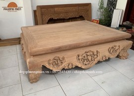 Mẫu sập ba bông đẹp tinh sảo gỗ gõ đỏ chất lượng.