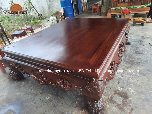 sập ba bông gỗ gụ