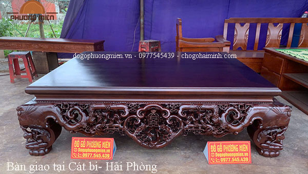 sập ngũ phúc gỗ