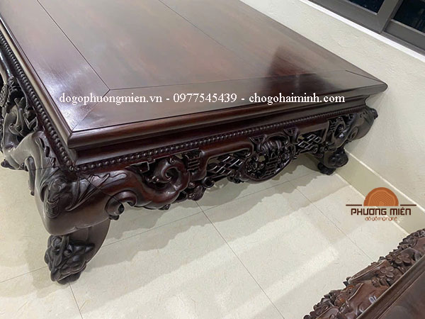 sập ngũ phúc gỗ gụ 1m6