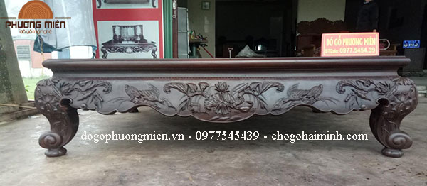 sập sen vịt gỗ gụ