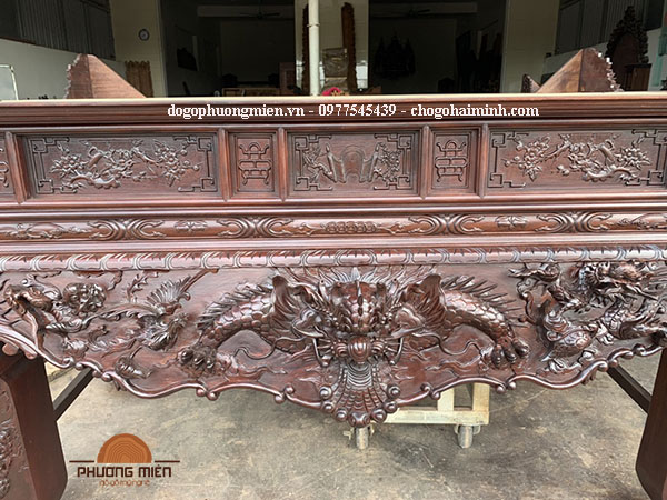 sập thờ tứ linh gỗ gụ