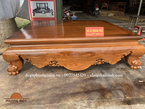 sạp trơn gỗ cẩm vàng đẹp chát lượng