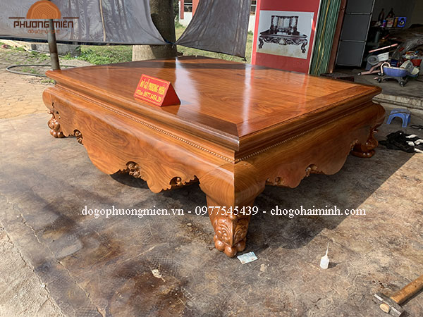 sập trơn gỗ cẩm vàng