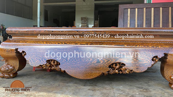 sập trơn gỗ mun tứ diện