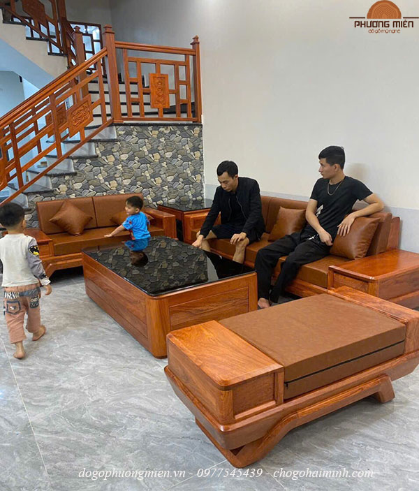 Bàn ghế gỗ sofa cho phòng khách hiện đại