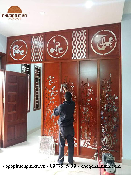 vách ngăn phòng thờ thái bình