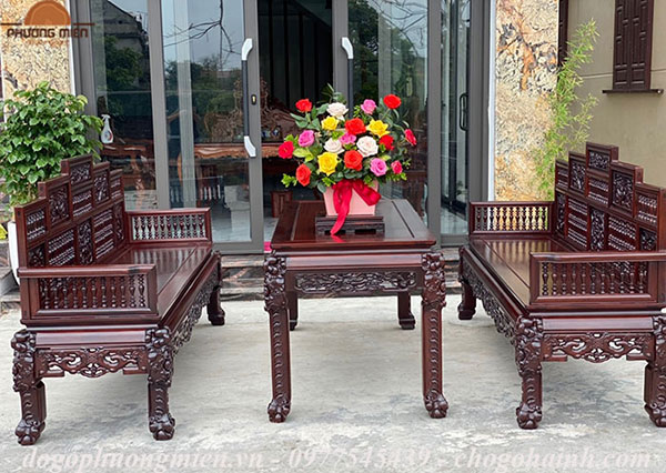 trường kỷ con tiện ngũ sơn gỗ gụ