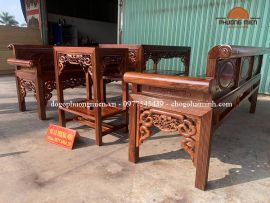 Trường kỷ gỗ gụ tích tứ quý đep tinh sảo.( bàn giao tại Bắc Ninh)